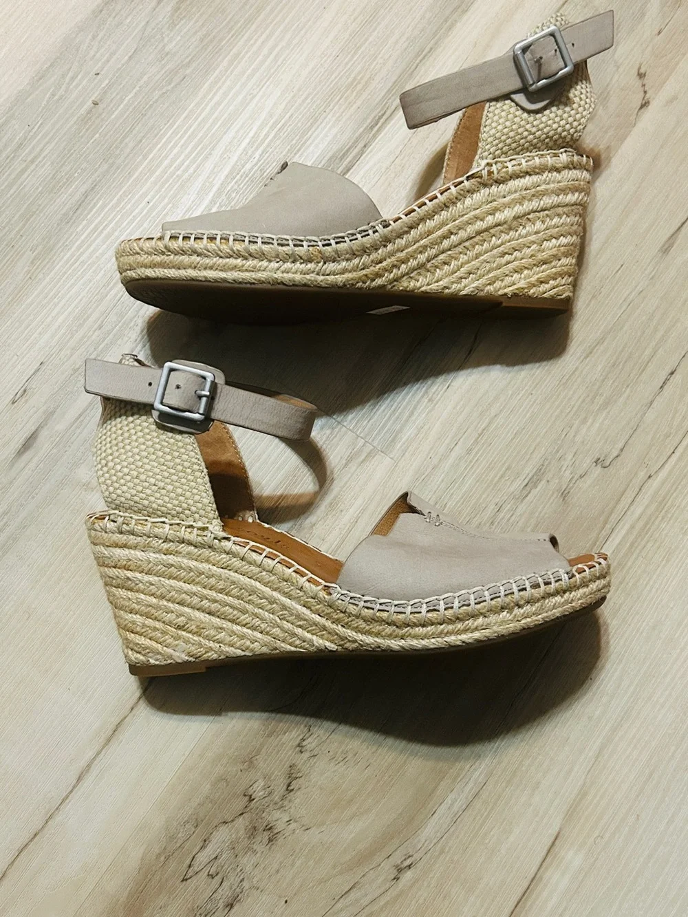 Gentle Souls Espadrille Sandals - Neutral Taupe